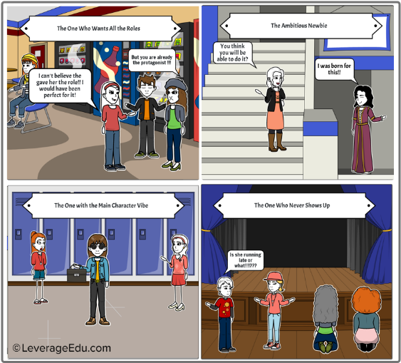 Types of people in a drama club