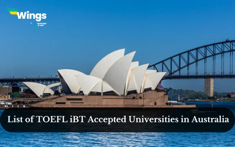 toefl ibt accepted universities in australia