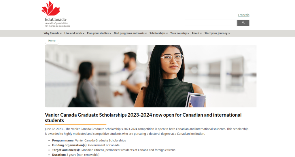 Study Abroad: Vainer Canada Graduate Scholarship 2023-24 is Open for International Students