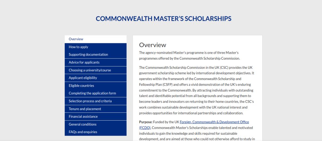 Study Abroad: Commonwealth Masters Scholarship Applications 2024-25 Open to Study at UK Universities