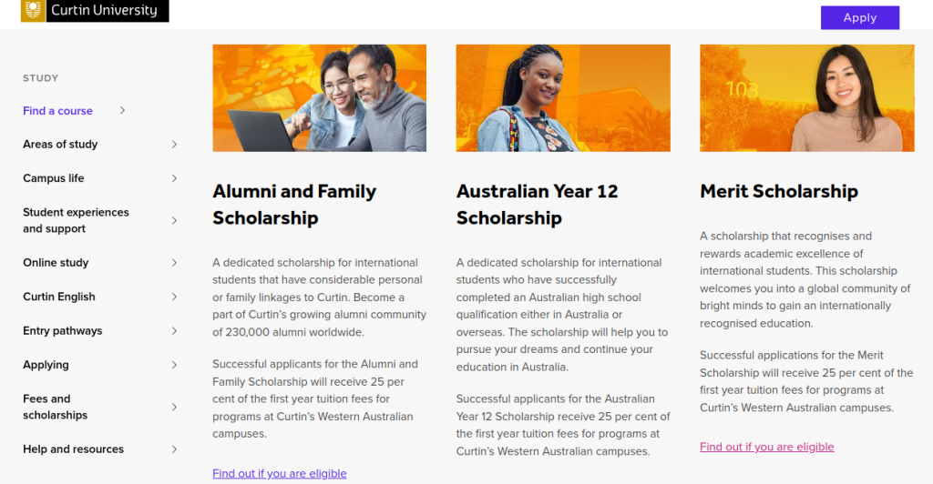 Study in Australia: 3 International Scholarships by Curtin University for Academic Year 2024-25