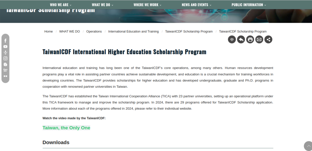 Study Abroad: Taiwan ICDF Fully Funded International Scholarship Program Applications Open for the Academic Year 2024