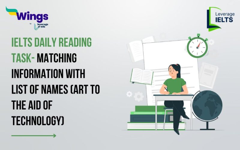 IELTS Daily Reading Task- MATCHING INFORMATION With List of Names (Art to the aid of technology)