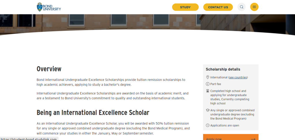 Study in Australia: 2 Bond University Scholarships for International Students for the Academic Year 2024