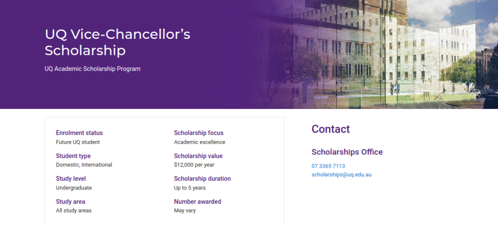 Study in Australia: 7 UQ International Scholarships Open for Undergraduate Students