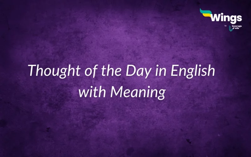 thought of the day in english with meaning