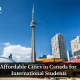 affordable cities in canada for international students