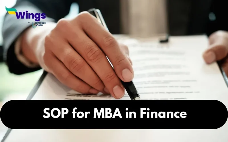 SOP for MBA in Finance